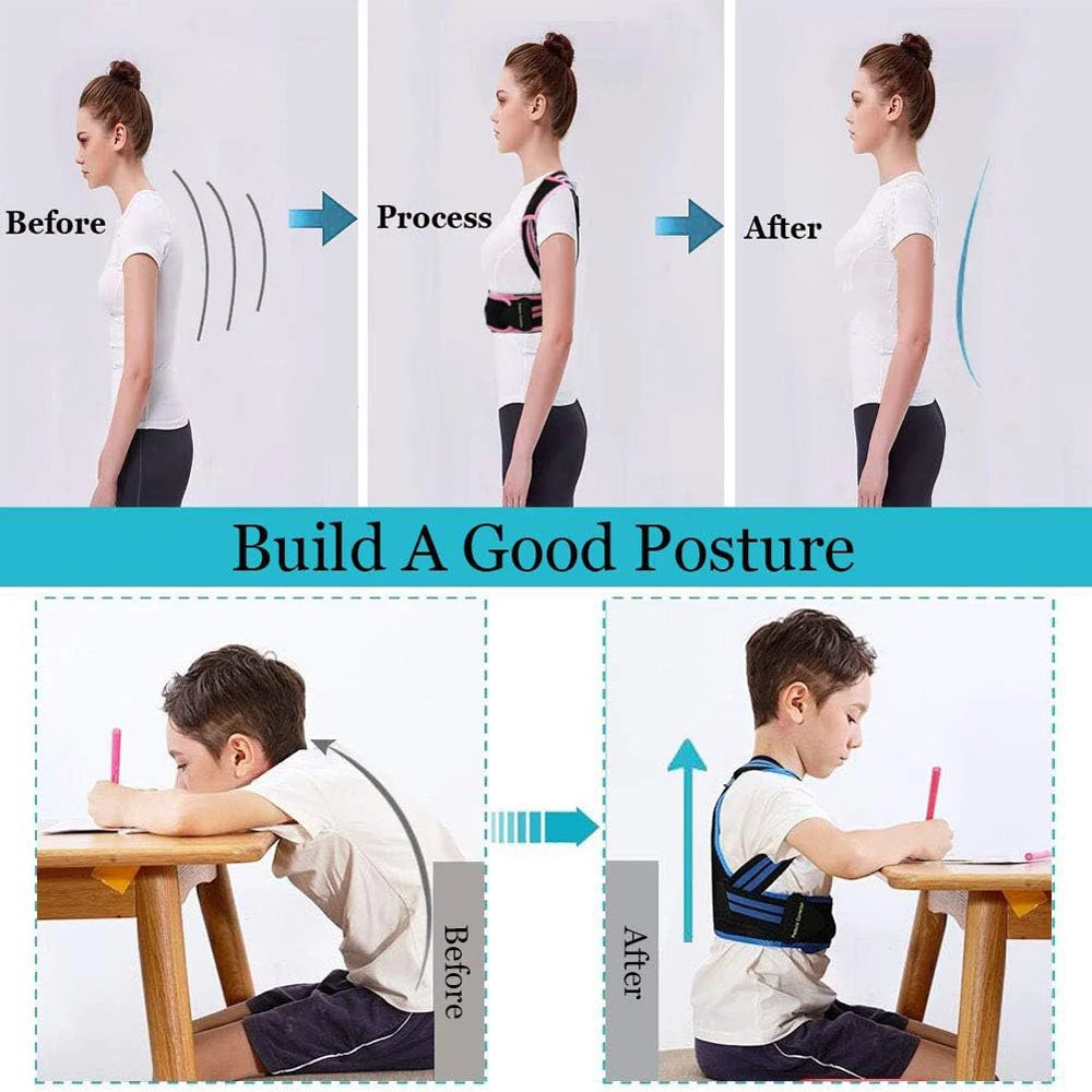 Posture Corrector for Kids,Upper Back Posture Brace for Teenagers Boys & Girls Under Clothes Spinal Support to Improves Slouch