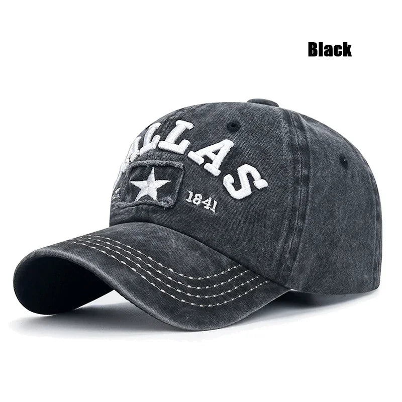 4 Colors Unisex DALLAS 3D Embroidered Baseball Cap Snapback caps Sun hats Dad hats