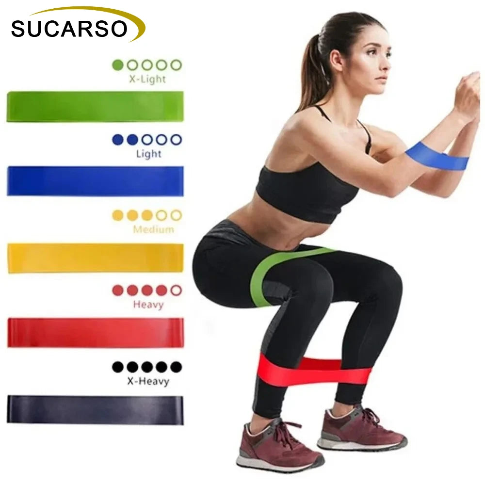 Multi Resistance Yoga Bands, Elastic Loop Stretch Fitness Bands, Hip Booty Exercise Bands for Leg Squat Dance Training