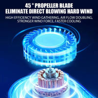 New Summer Portable Mini Hanging Neck Fan Bladeless Neckband Fan Digital Display Power Air Cooler USB Rechargeable Electric Fans