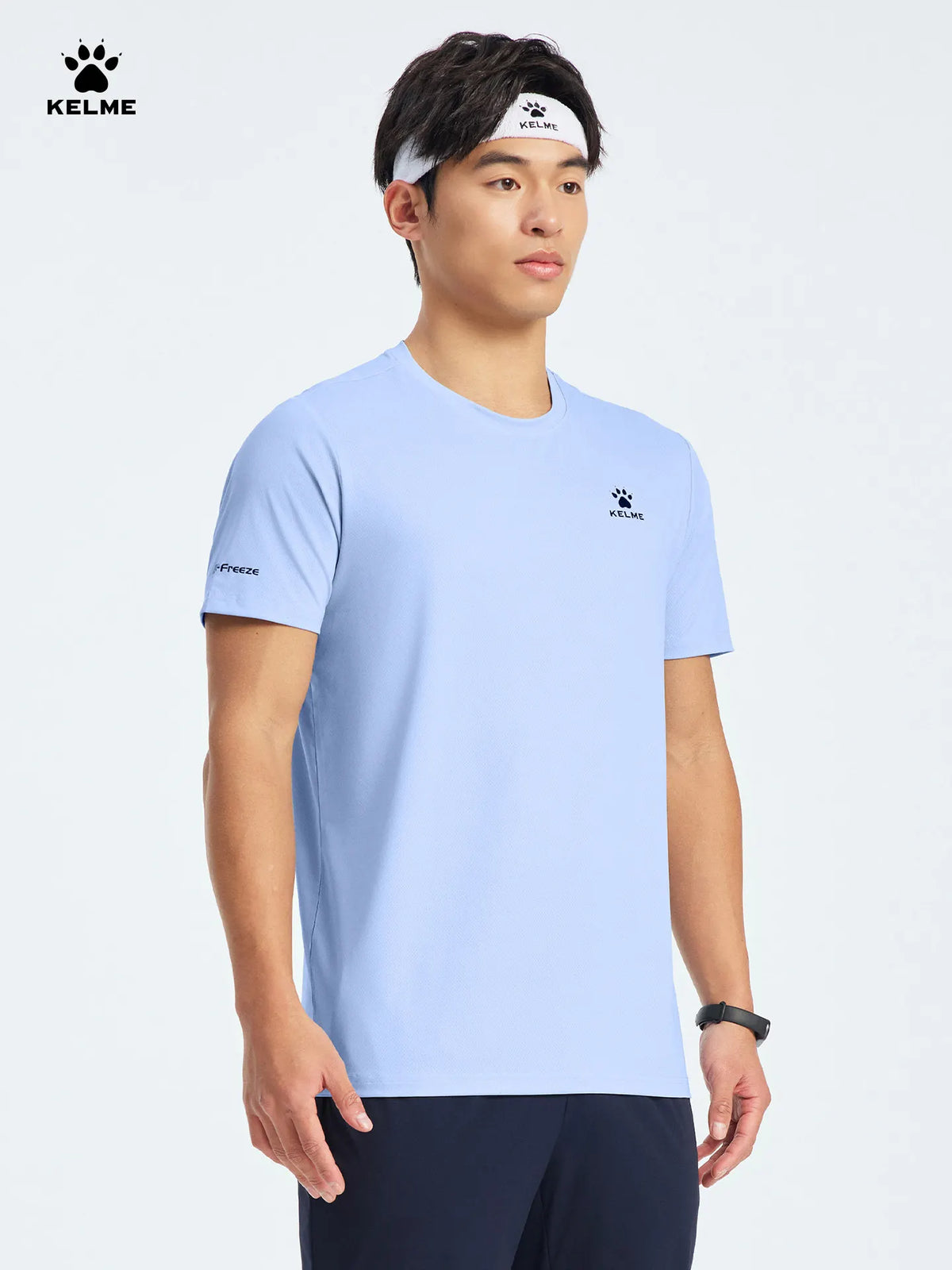 Kelme Ice Silk Short Sleeve T-shirt For Men 2026 Breathable Casual Half Sleeve Quick Drying Cool Sport Running Top