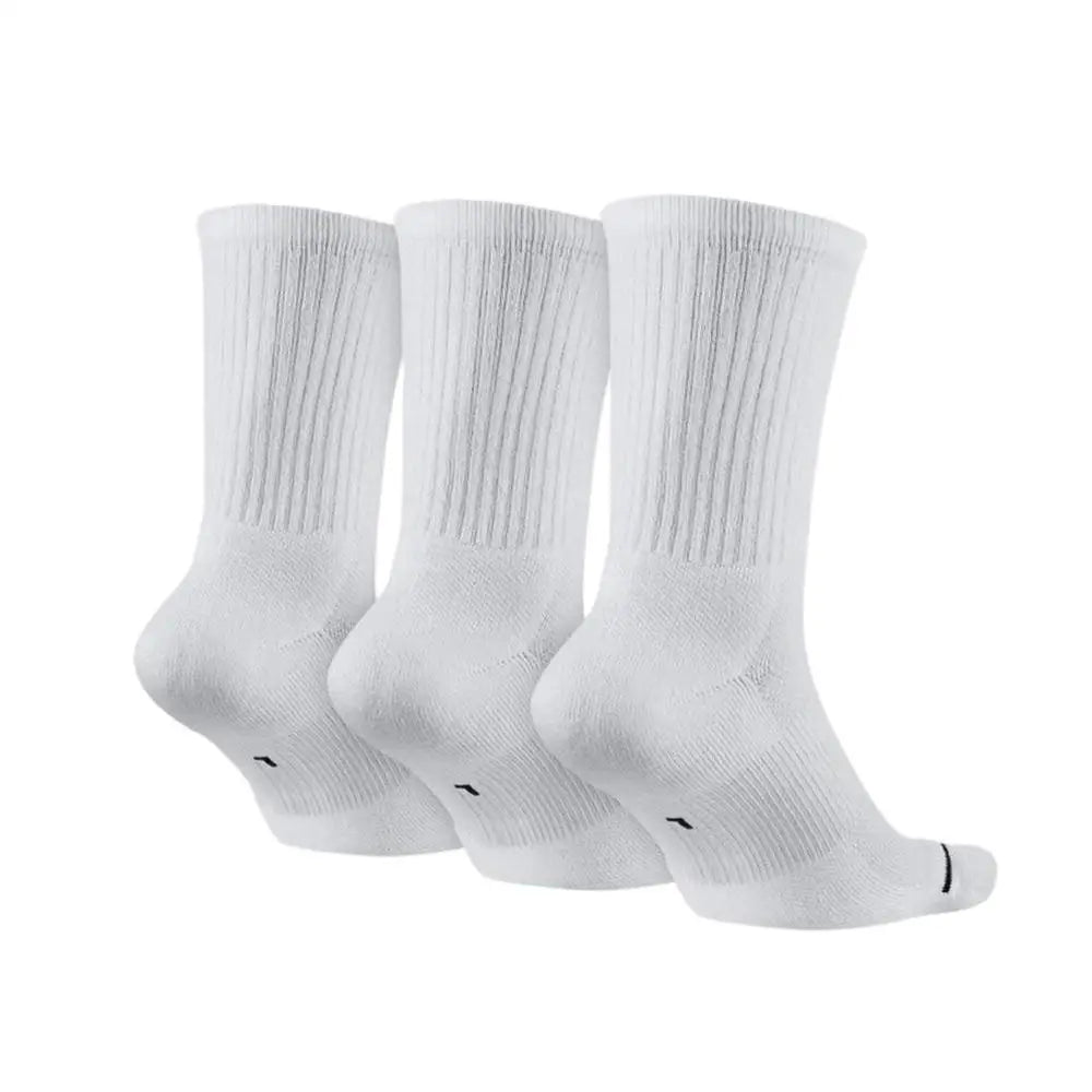 Nike Men's and Women's Sports Socks, 3-Pack  Basketball Socks: Durable, Soft, Moisture-Wicking Cotton Socks SX5545-100