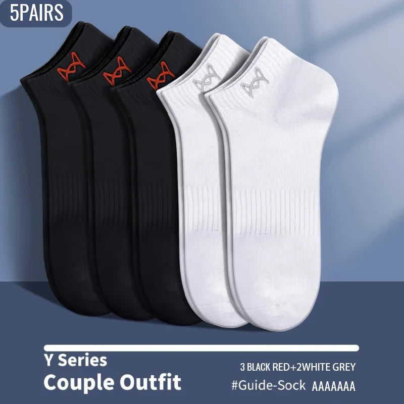 MiiOW Pure Cotton Short Sock Men Sport Non-Slip Invisible Ankle Sock Summer Anti Sweat Deodorant Breathable Business Dress Sock