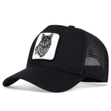 2025 New Embroidered Wolf Men's Fashion Casual Cap Women's Outdoor Breathable Sunshade Net Hat Summer Baseball Cap Breathable