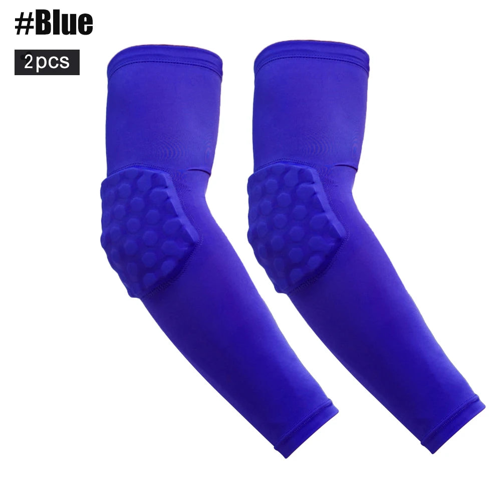 1Pcs/2Pcs Elbow Pads, Basketball Shooter Sleeves, Collision Avoidance Hex Padded Elbow for Volleyball Football Baseball Cycling