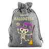 Halloween Burlap Drawstring Bag Linen Drawstring Organizer Gift Bag Trick Or Treat Candy Bag For Halloween Birthday Party Kids