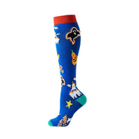 Compression Socks Sports Jump Rope Yoga Elastic Pressure Calf Stockings Socks Varicose Veins Compress Halloween Christmas New
