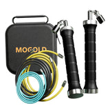 MOGOLD Pro Jump Rope: Quick-Snap Swap, High-Speed Jam-Free Bearings, Non-Slip Grip – Boost Speed & Weight Loss