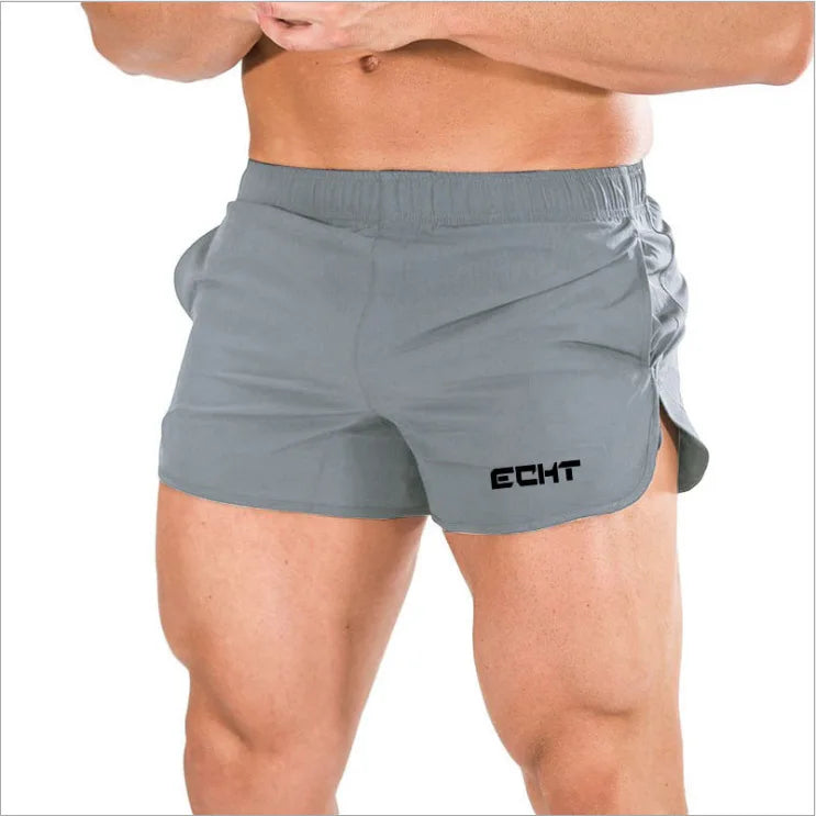 New muscle fitness outdoor shorts men's running training stretch slim fit gym casual training pants