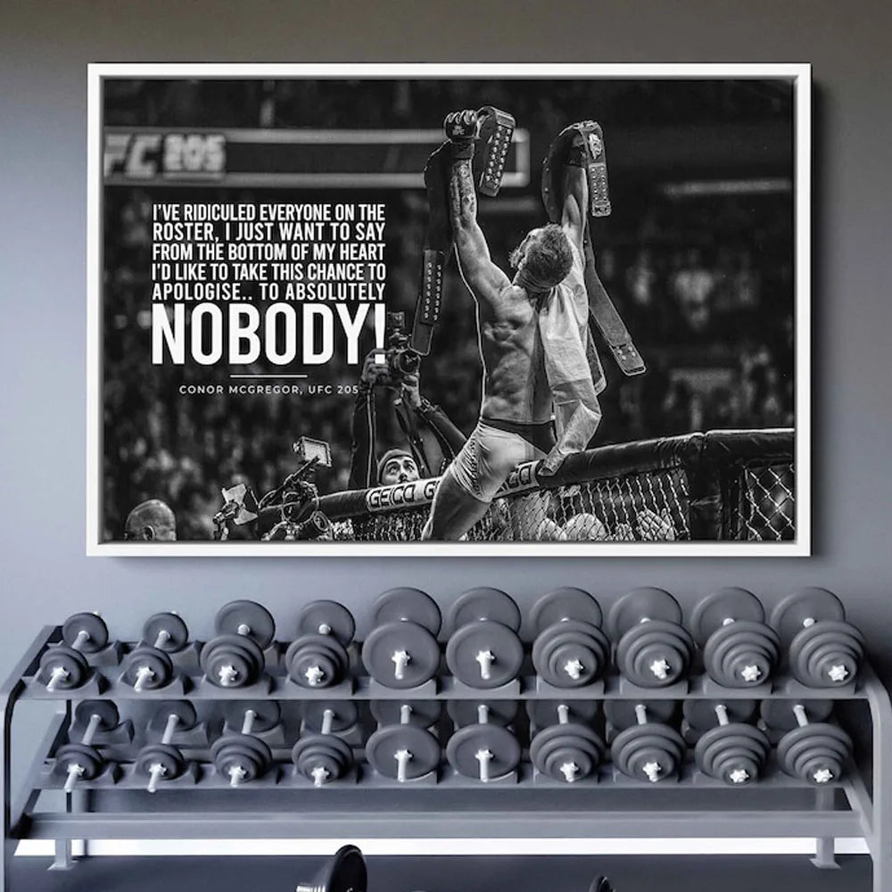 Inspirational Boxing Conor McGregor Professional Boxers Poster Canvas Print Painting Wall Decor Wall Art Gym Room Decoration