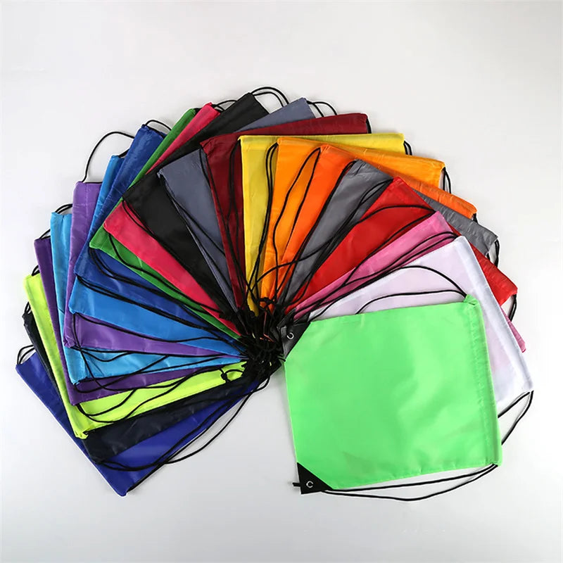Portable Foldable Gym Bag Fitness Backpack Drawstring Shop Pocket Hiking Camping Beach Swimming Men Women Sports Bags