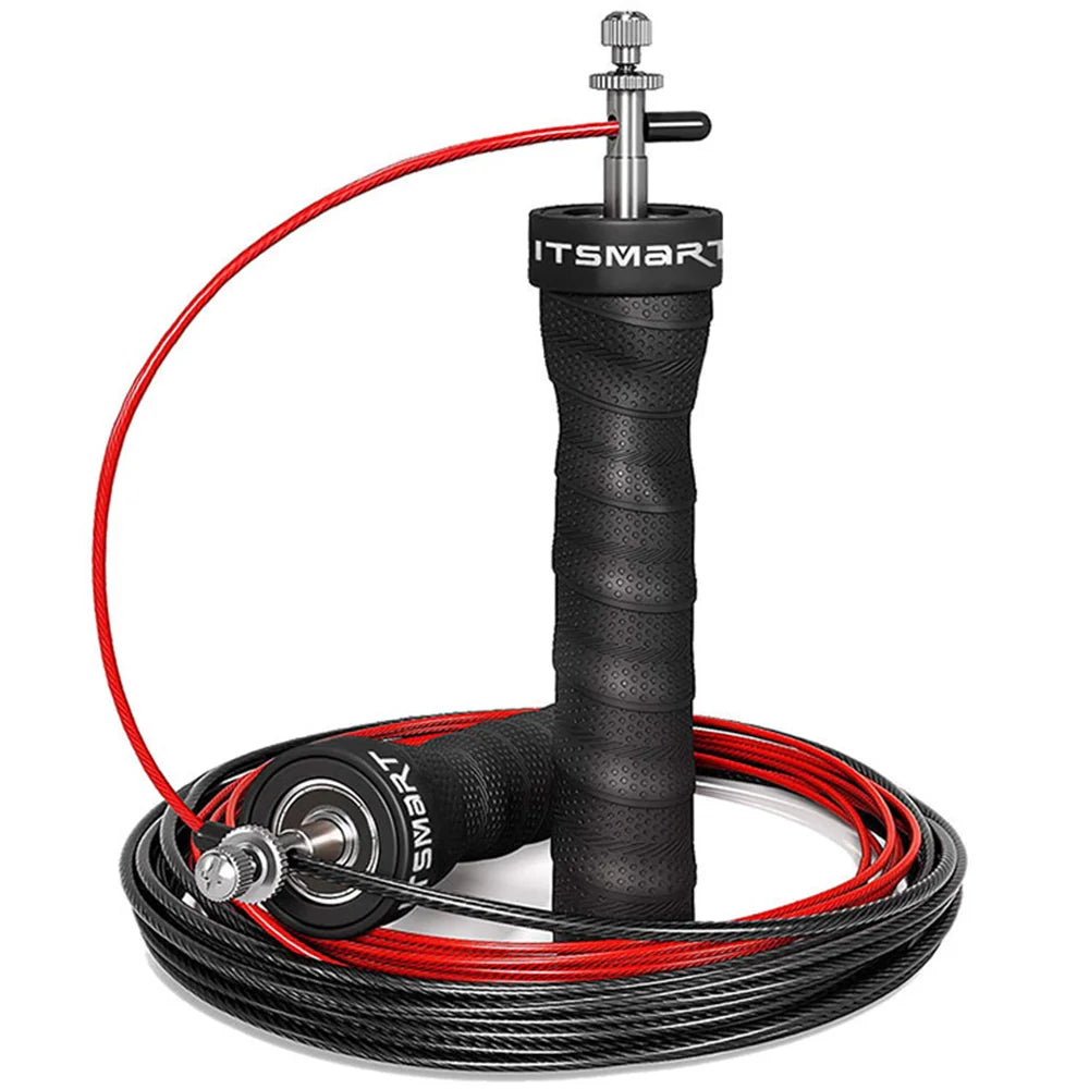 Adjustable Steel Wire Skipping Rope Set with Sports Carbon Steel Bearings for Fitness Physical Training