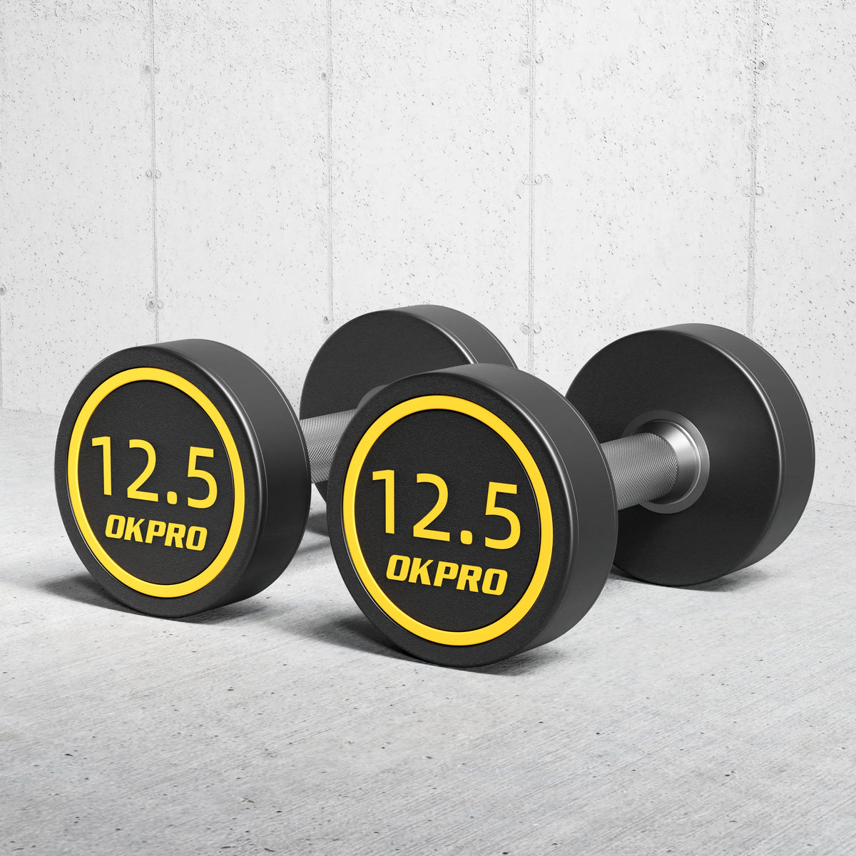 Rubber-coated Round-head Electroplated Dumbbell Set, Made of Pure Steel with Ergonomic Grip, for Personal Fitness Trainers.