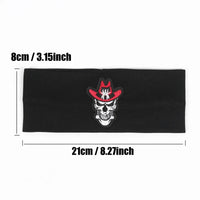 Unisex Punk Girl Skull Out Eyelets Wide Elastic Headband Halloween Rock Steampunk for Sport Women Men Headbands Hair Accessories