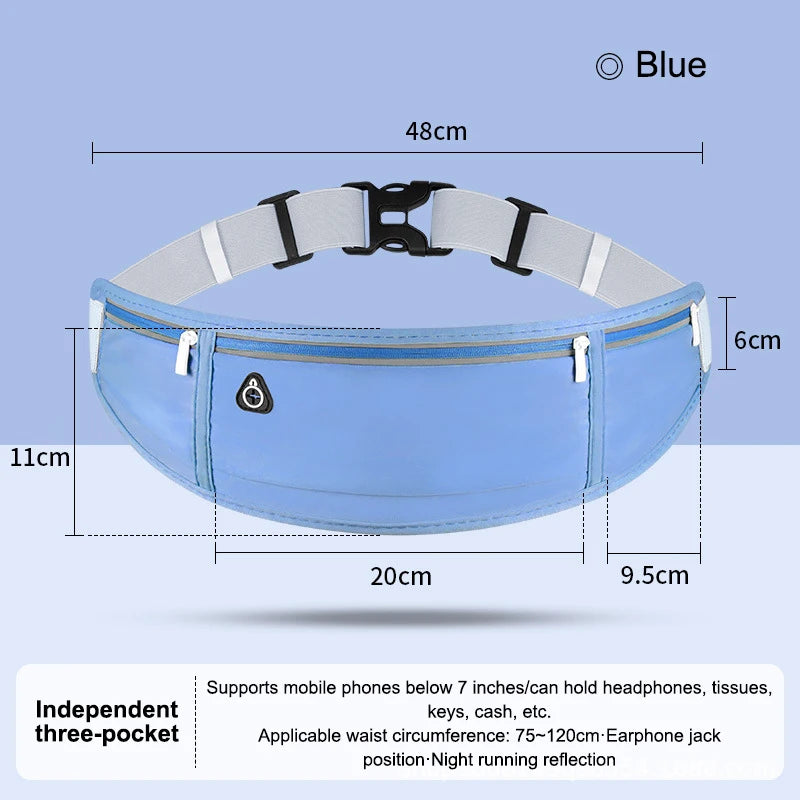 [F] Sports Waist Pack Women Men Running Belt Waist Bag Waterproof Waist Bag Wallet Men Pouch Belt Portable Phone Holder Gym