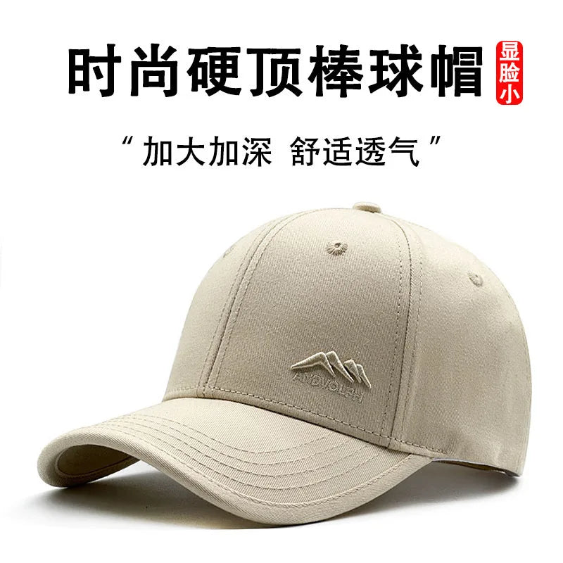 65CM Big Size Quality Hard-top Baseball Cap Outdoors Fashion Unisex Adjustable Embroidered Letters Sports Sunscreen Hat