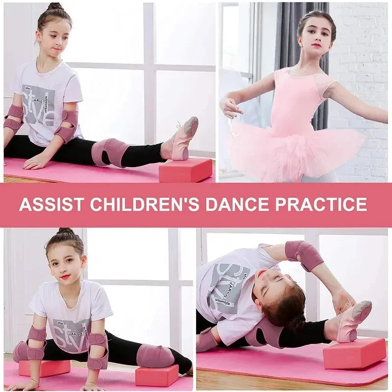 Yoga Blocks Gym Foam Brick Pilates Stretching Body Shaping Building Cubes High Density Foam Blocks Solid Color Balance Blocks