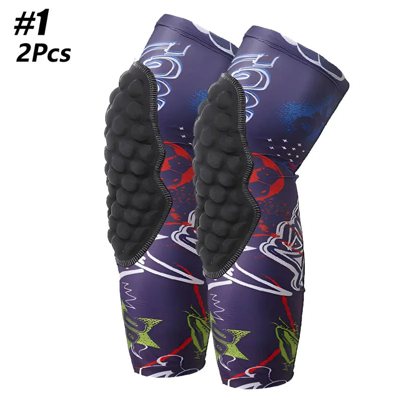 1/2Pcs Honeycomb Knee Support Knee Pads Brace Leg Sleeve Calf Compression Knee Protection For Kids Child Sports Football