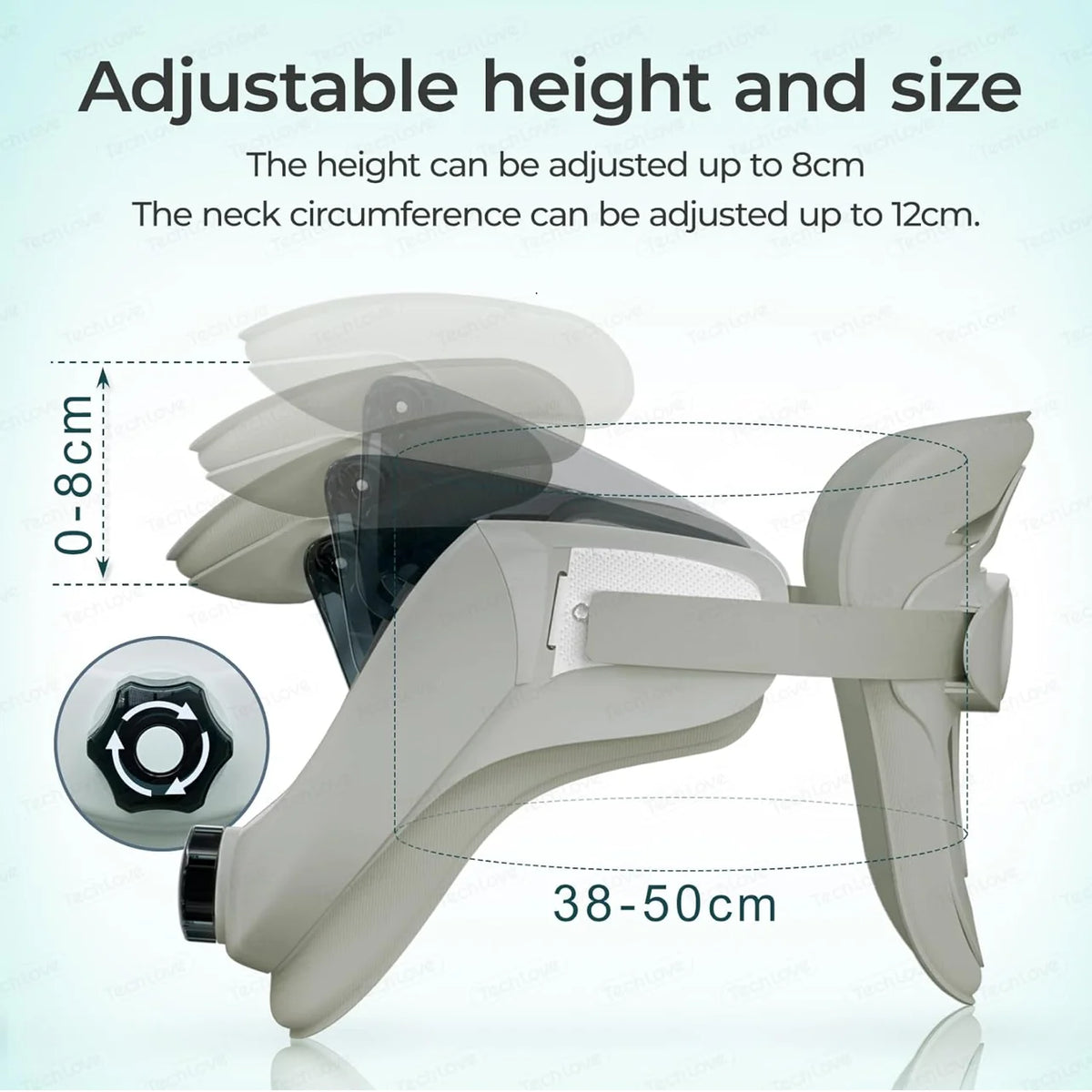 Cervical Traction Device Lightweight and Adjustable Neck Brace Support Stretcher with Built-in Airbag for Pain Relief Relaxation
