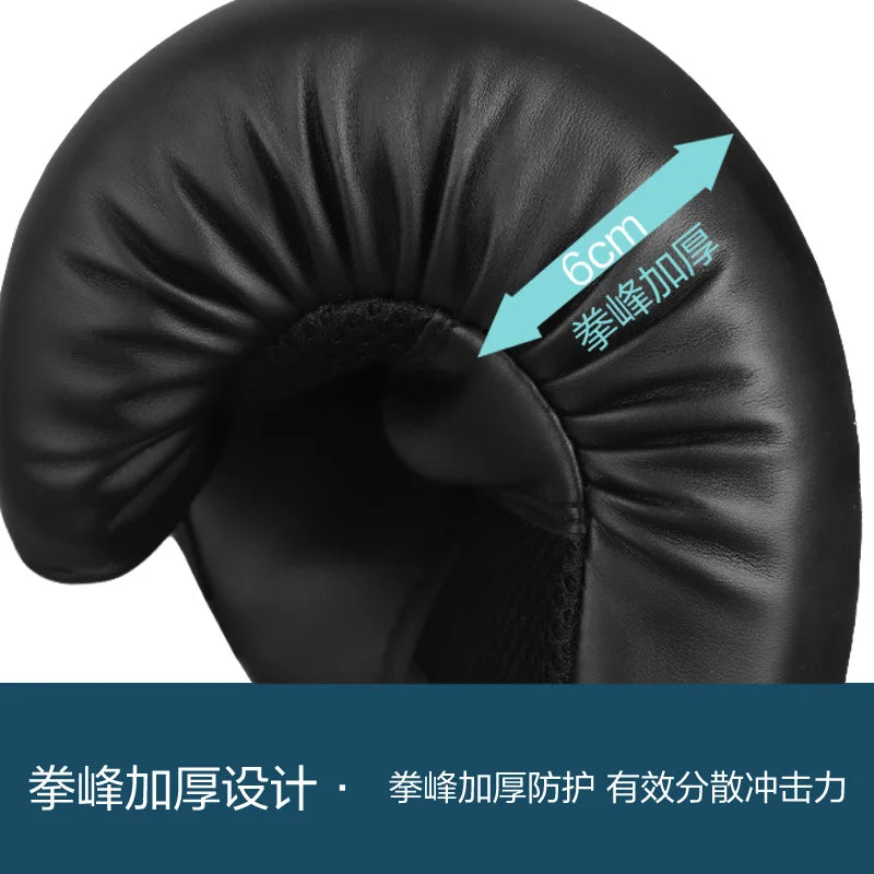 6 8 10 12oz Muay Thai Boxing Gloves For Men Women PU Leather Training Glove for Fighting Kickboxing Mixed Martial Arts