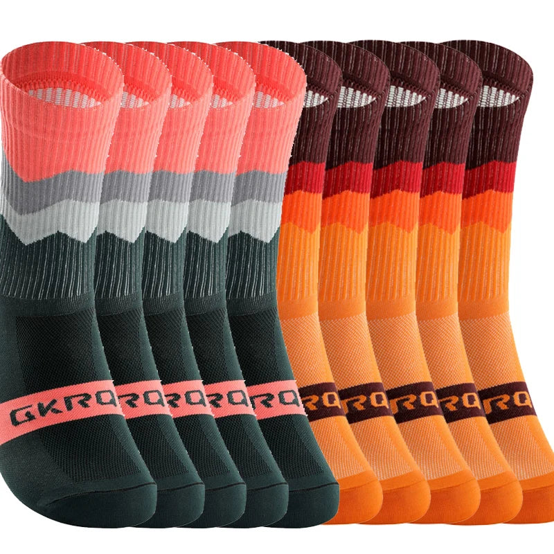 GKRQ 10 pairs  Professional Cycling Socks Breathable Road Bicycle Socks Men Women Outdoor Sports Racing e Compression Cycling Fo