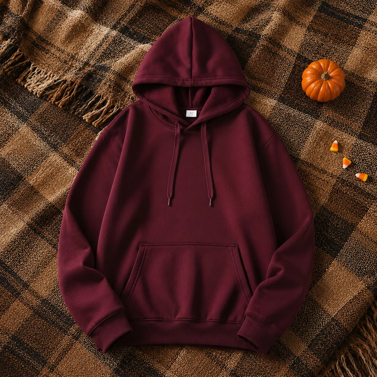 2025 White Hoodies Men Women Autumn Long Sleeve Pullover Tops Casual Pocket Hoodies Unisex Outer Loose Sport Wear