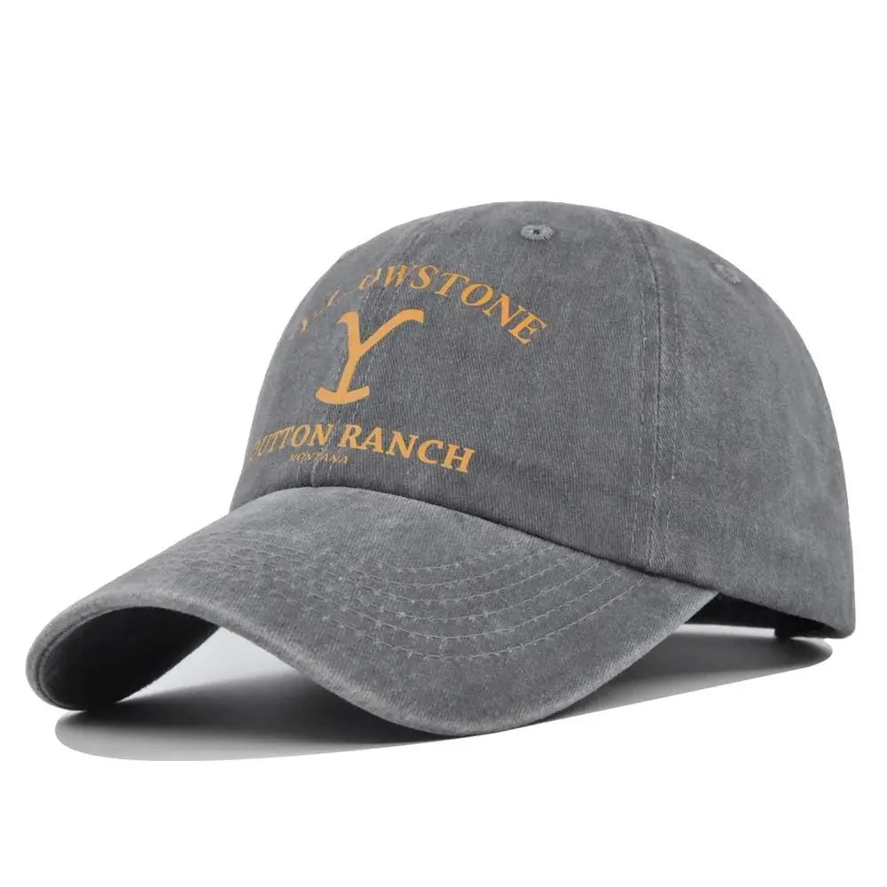 Trendy Yellowstone Dutton Ranch Baseball Cap Washed UV Protection Sports Hat Snapback Hat