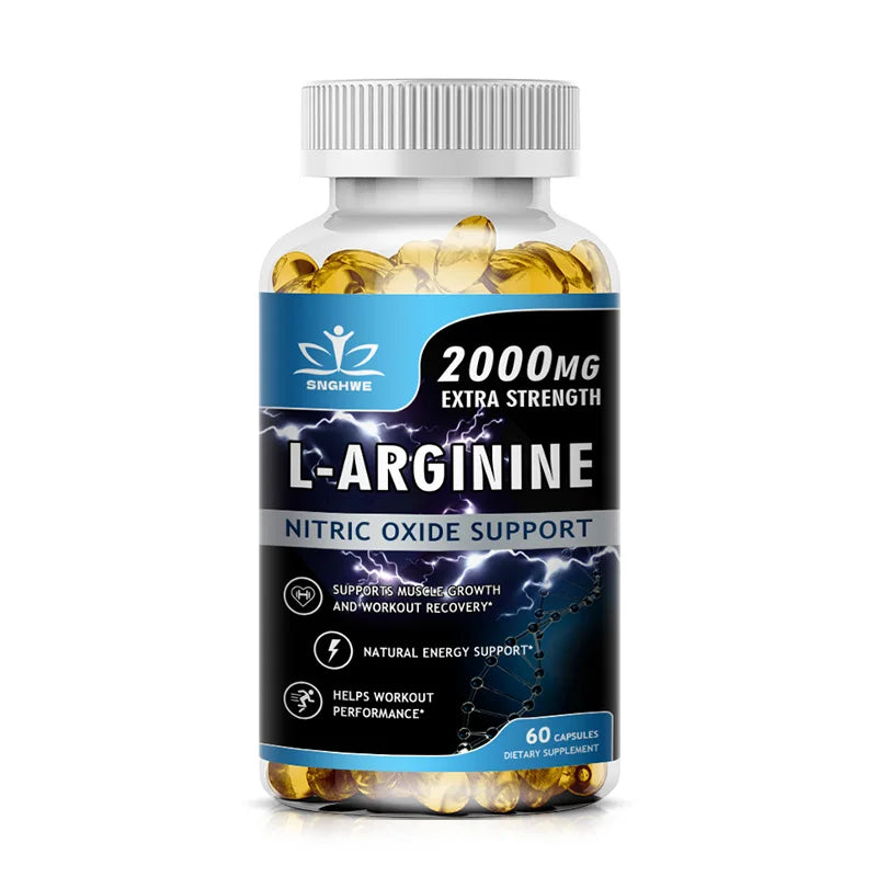Men's L Arginine Capsules Nitric Oxide Supplement Endurance Performance for Workouts Muscle Growth Mercury for Adult