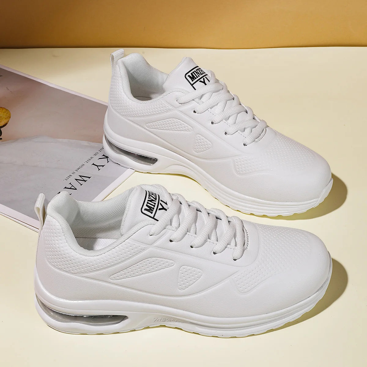 Summer New Leather Waterproof Sports Shoes, Versatile Casual Shoes, Soft-Soled Running Shoes for Women