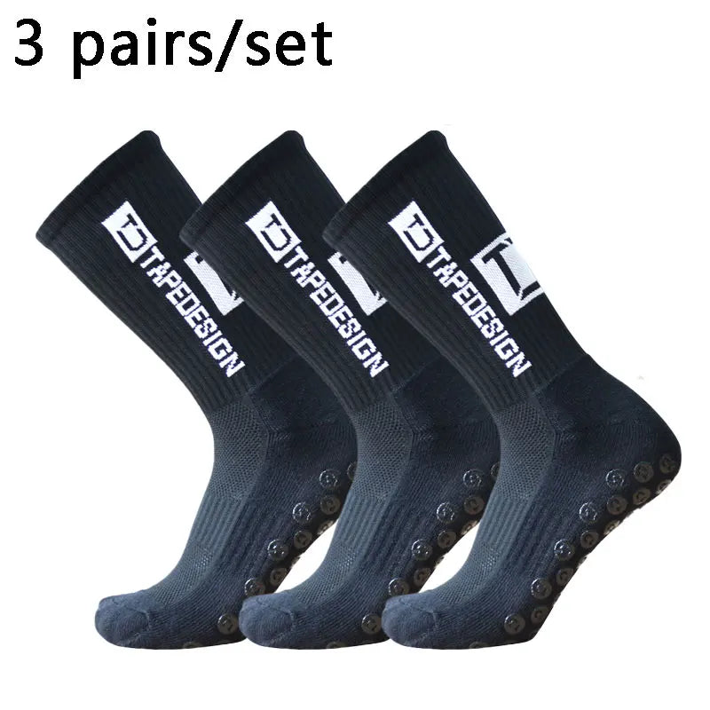 3 Pairs Anti-slip Soccer Socks Women Men Outdoor Sport Grip Football Yoga Socks For Woman