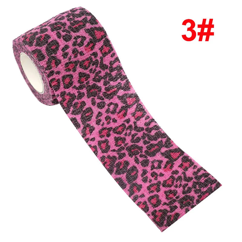 1 Pcs Printed Therapy Elastic Bandage Bands 4.8m Sports Colorful Self Adhesive Wrap Tape for Finger Joint Knee Animal Pet
