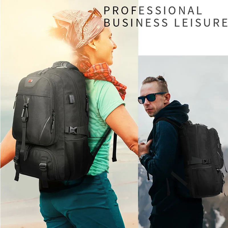 50/60/80L Unisex Men Outdoor Backpack USB Large Capacity Travel Pack Sports Trekking Rucksack Hiking Camping Backpack for Male