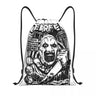 Custom Halloween Movie Terrifier Drawstring Backpack Bags Men Lightweight Horror Clown Gym Sports Sackpack Sacks for Traveling