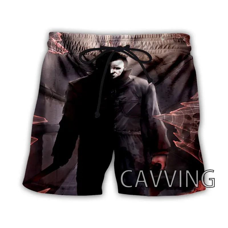 New Fashion Women/Men's 3D Print  Halloween Michael Myers  Summer Beach Shorts  Streetwear Men Quick Dry Vacation Casual Shorts