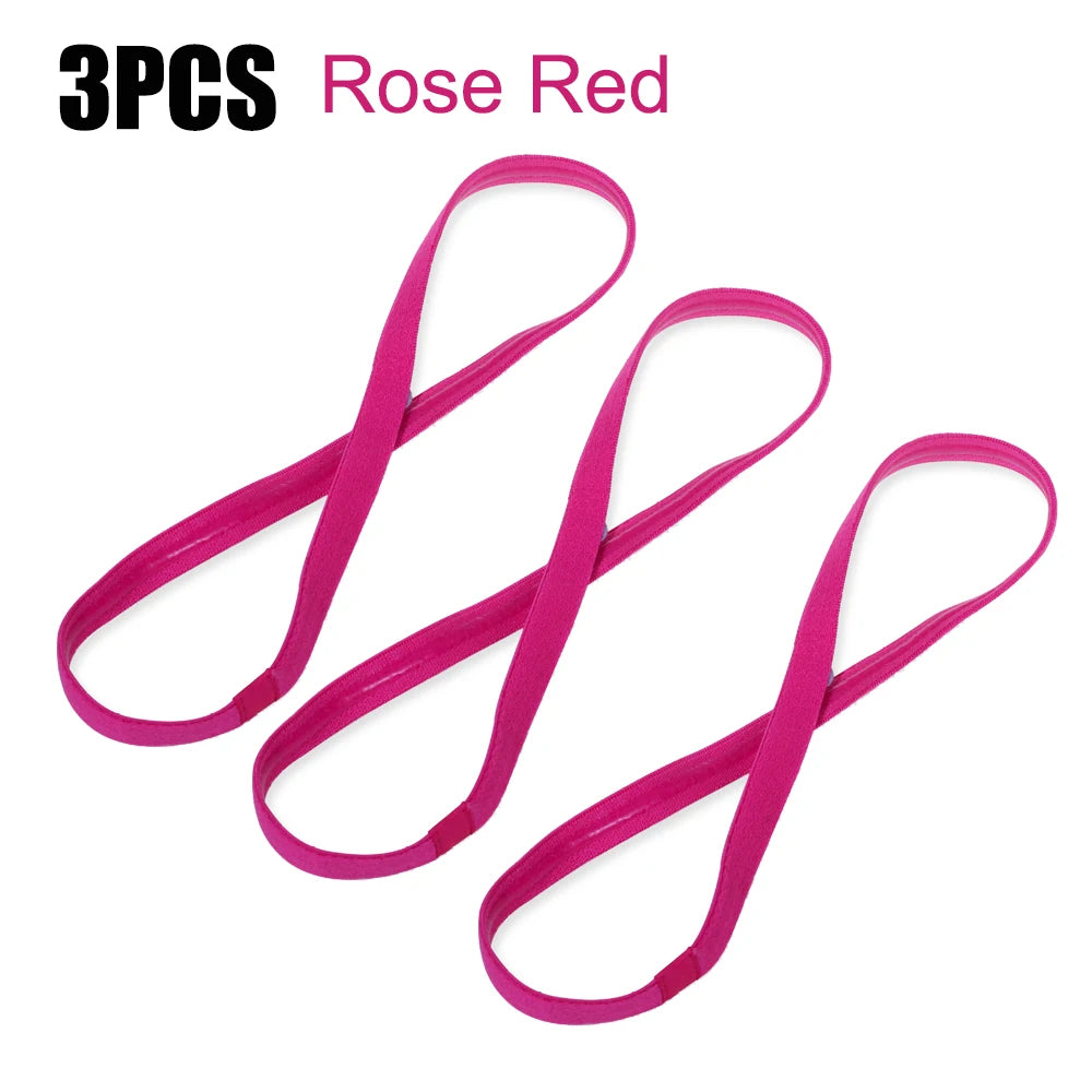 12 Pcs Thin Elastic Headbands Non Slip Sport Sweatbands for Running Soccer Basketball Cycling Workouts Gym Tennis Hiking Volleyb