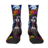 Fun and Retro Sugar Skull Print Men's Socks Quirky and Hip-hop Harajuku Outdoor Sports Socks Skin-friendly Breathable Soft Socks