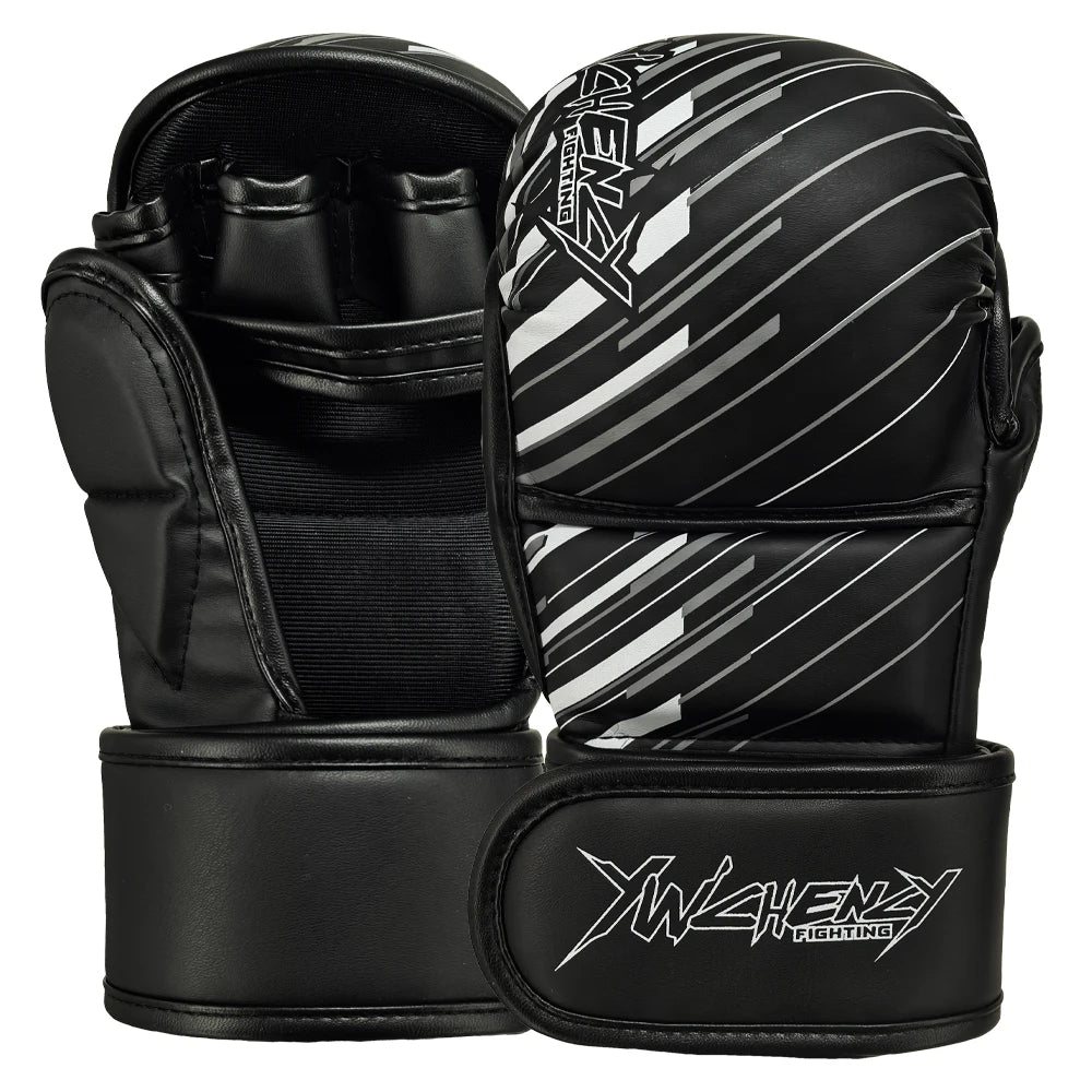 Men's Half Finger Professional Boxing Gloves PU Leather MMA Martial Arts Training Gloves for Karate Muay Thai