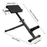 Ab Bench, Roman Chair, Hyperextension Bench, Adjustable 5 Position, 330Lbs Capacity, Steel Frame, Foldable Design, PU Foam Pads, for Back Hip Core Strength Training Home Gym