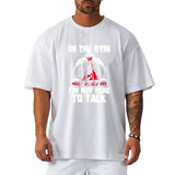 Men Basic Fashion Breathable Quicjk Dry Summer Oversized Loose Mesh Graphic Printed Gym Fitness Running Sports T-shirts
