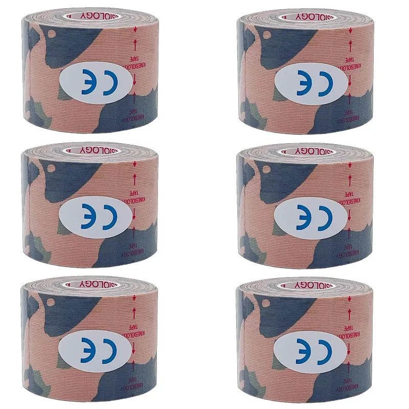 5pcs 5cm tape kinesio tape grip tape Athletic Recovery Elastic Kneepad Muscle Pain Relief Knee Pads Support Bandage Fitness