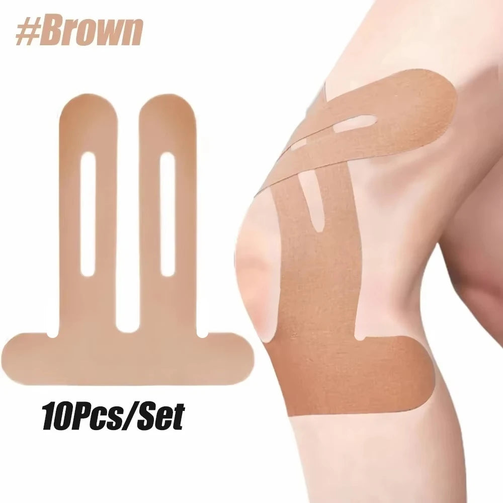 10PCS Kinesiology Tape for Knees,Waterproof & Elastic,Breathable Knee Tape,Athletic Tape Provide Support & Stability for Running