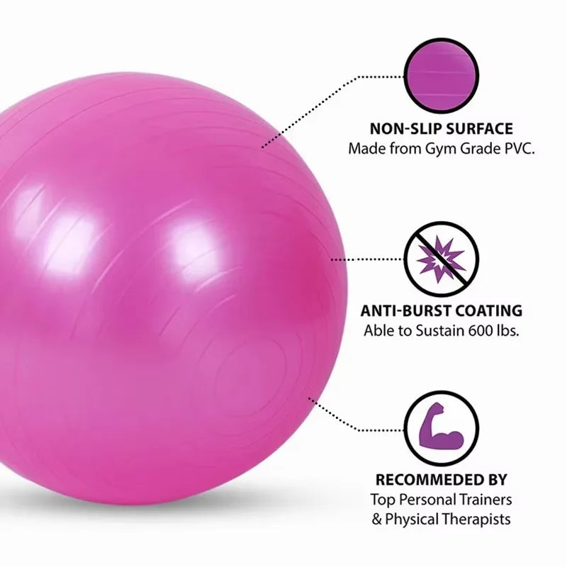 Women Gym Yoga Fitness Ball Thickening Type Anti-explosion Diameter 25/55/75cm Pilates Workout Mini Ball Sculpting Legs And Hips