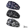 Elastic skull print sports headband, sweat-absorbent sports headband, unisex non-slip fitness headband, cycling street headband