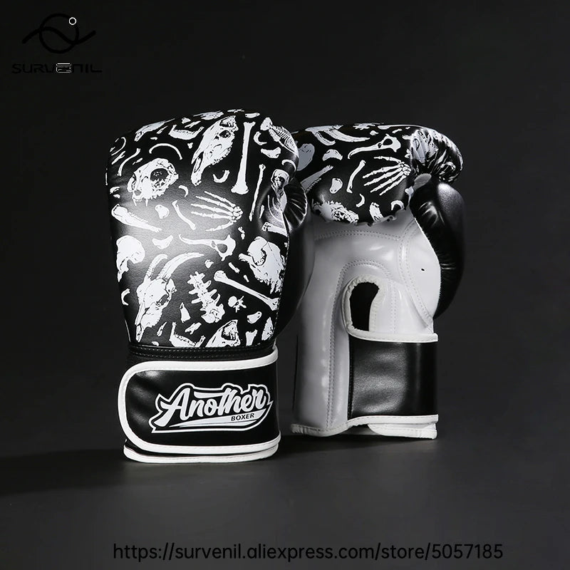 Kick Boxing Gloves 10/12/14oz/16oz PU Leather Professional Muay Thai MMA Kickboxing Glove Silver Sandbag Punch Training Gear