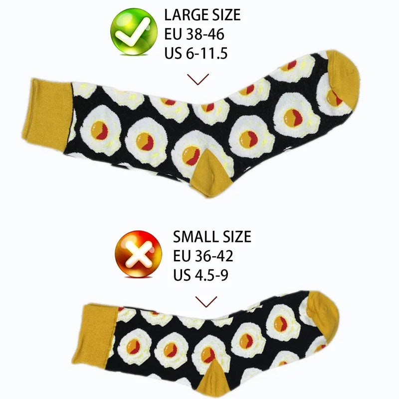 10 Pairs Lot Pack Men Women Couples Lover Socks New Arrival Rhombus Animal Christmas Cartoon Fruit Food Dot Cotton Happy Socks