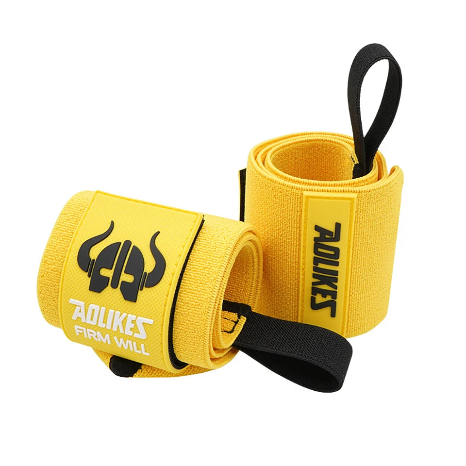 AOLIKES 1 Pair Wrist Support Fitness Wristbands For Protect Wrist During GYM Workouts Ideal for Intense Bench Press Deadlift