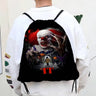 Horror Film I-It P-Pennywise Clown Drawstring Bags Sports Backpack Gym Sackpack Water Resistant String Bag For Cycling
