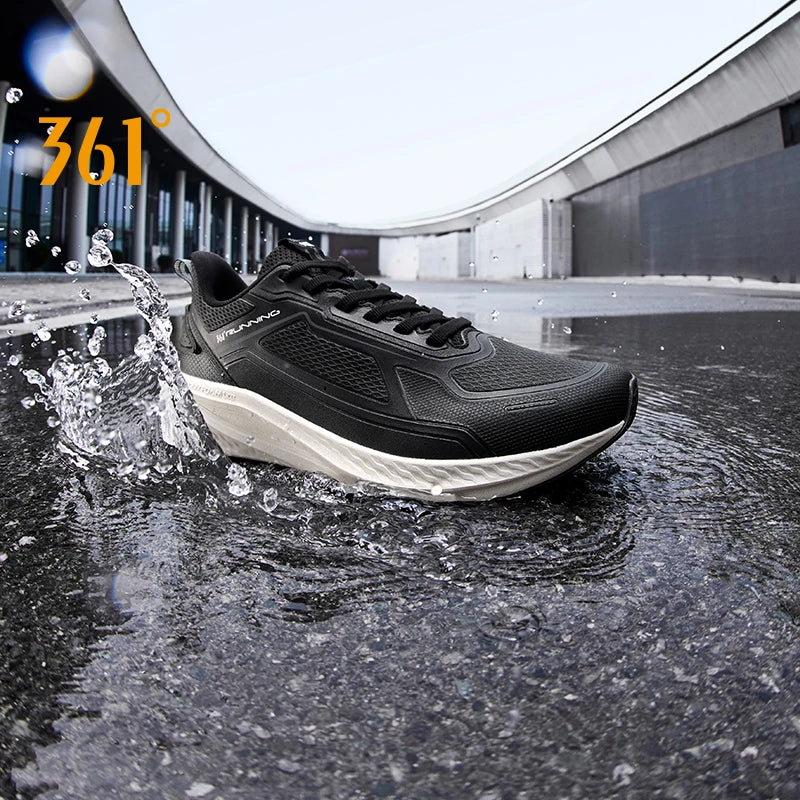 361 Degrees Wingblade Rainblock Men Running Shoes Splash Proof Anti-Slip Water Repellent Grippy Stable Male Sneakers 672532231