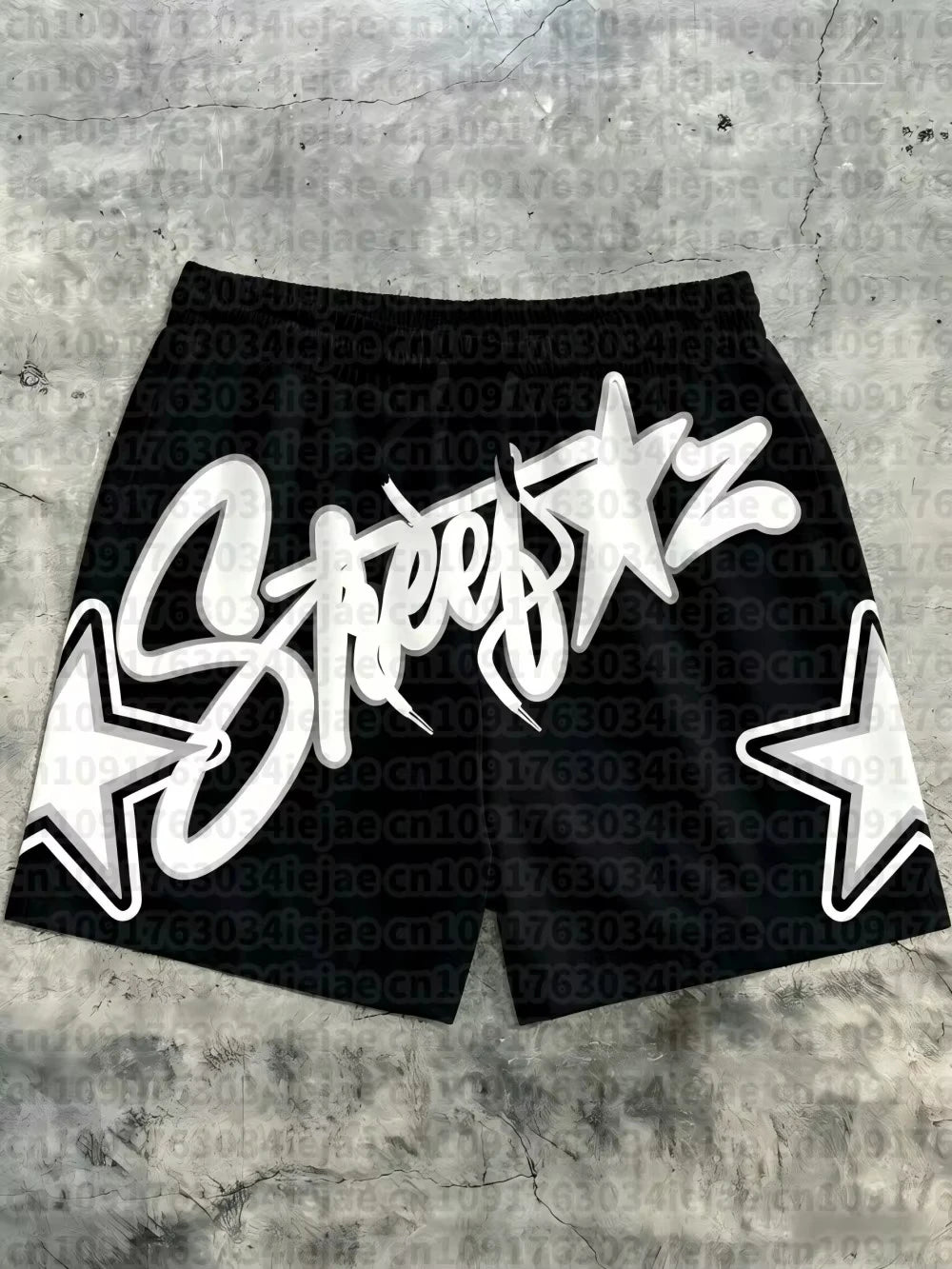 2026 Summer New Breathable Fitness 3D Letter Printed Star Pattern Casual, Fashionable, Soft and Comfortable Men's Shorts