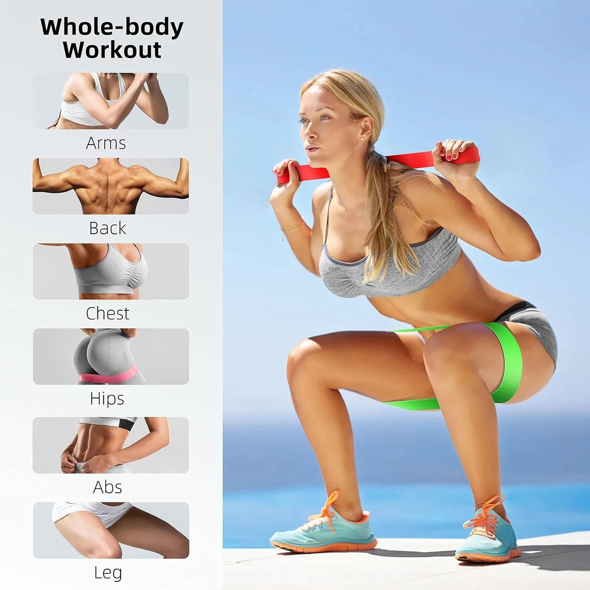 Different Resistance Bands Yoga Band Fitness Exercise Training Hip Tension Band Leg Squat Dance Elastic Loop Stretch Band